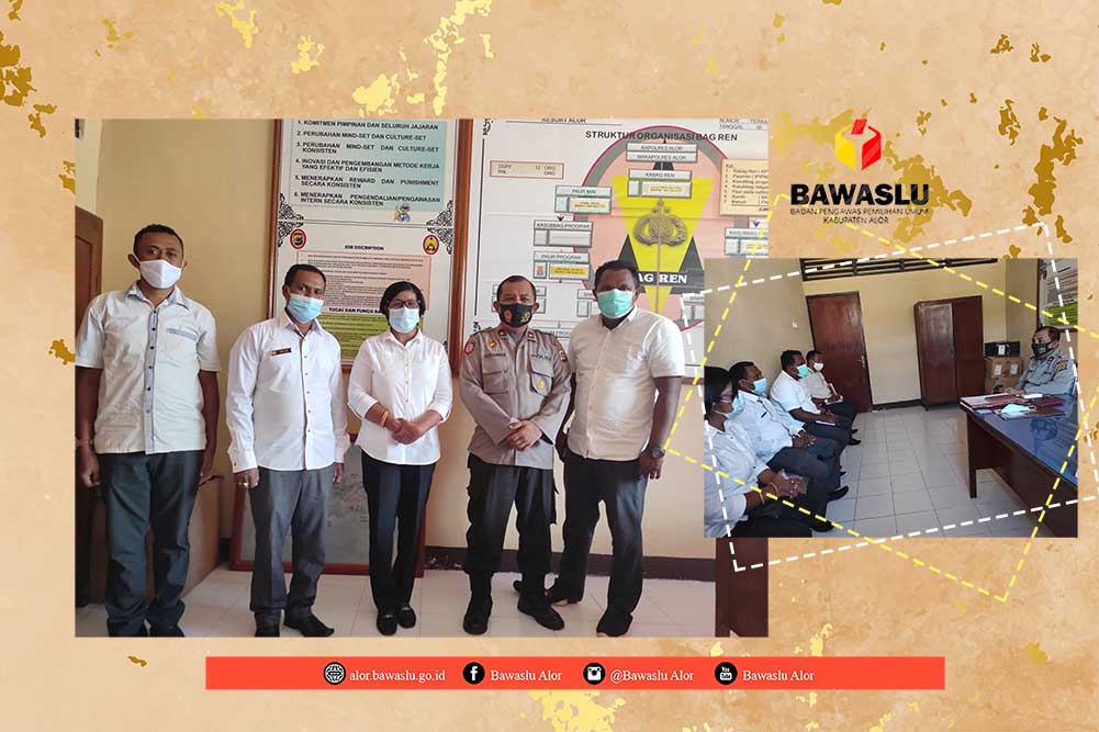 Awasi Daftar Pemilih Berkelanjutan, Bawaslu Alor Datangi Polres Alor