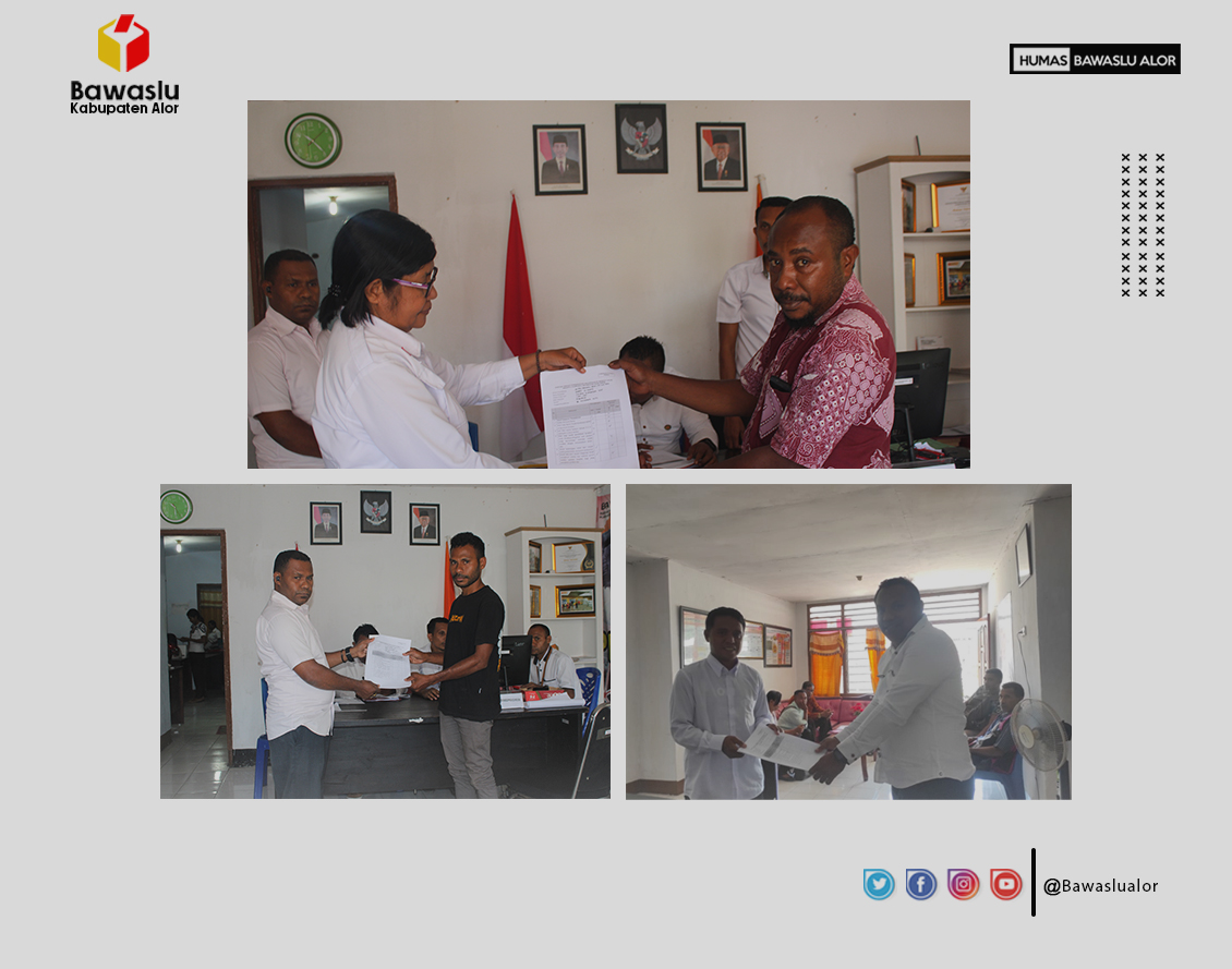 Bawaslu Alor Terima Berkas Calon Panwaslu Kecamatan Tahun 2022