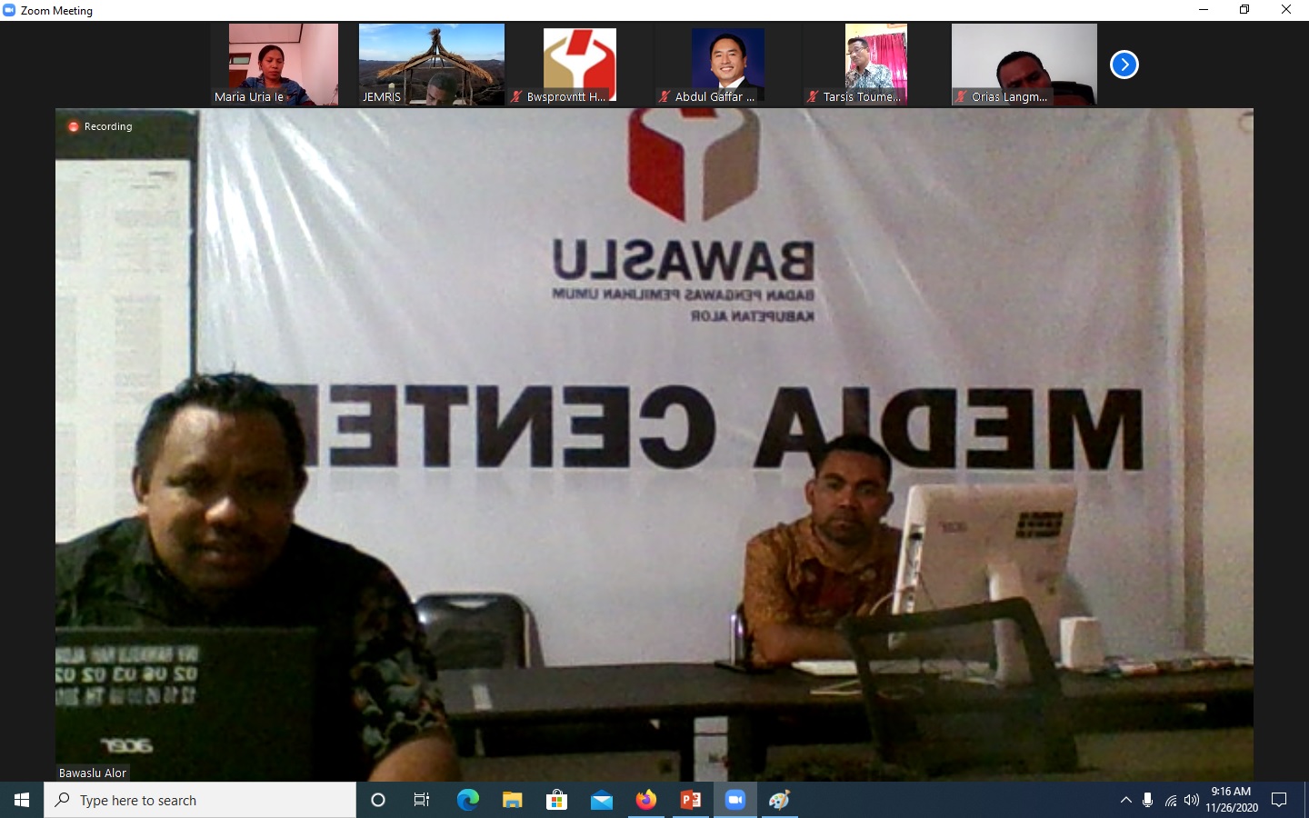 Bawaslu Alor Ikut Rapat Penulisan Riset Evaluasi Pelaksanaan Pilkada