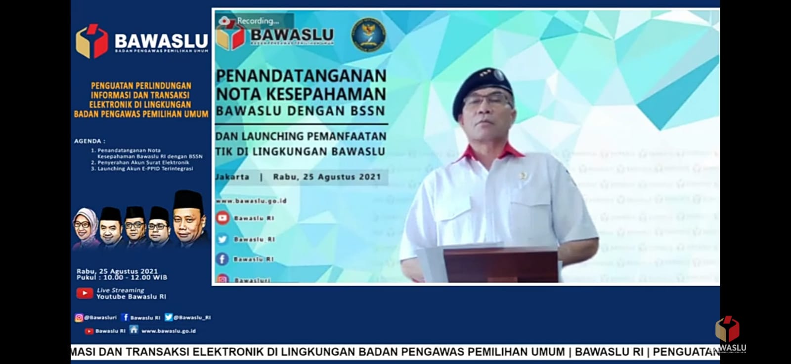 Penandatanganan MoU Bawaslu dan Badan Siber dan Sandi Negara