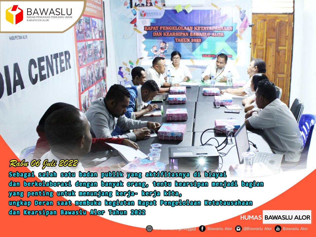 Bawaslu ALor Gelar Rapat Pengelolaan Ketataushaan Dan Kearsipan