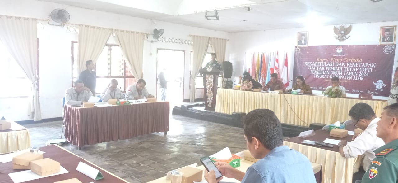 KPU Alor Tetapkan Jumlah DPT Pemilu Tahun 2024