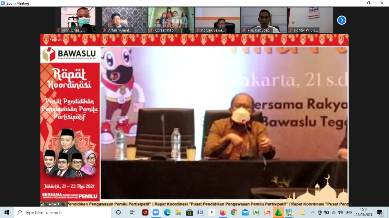 Menghadapi Pemilu 2024, Bawaslu RI Adakan Rakor Tahun 2021