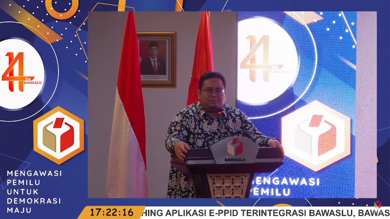 LAUNCHING APLIKASI E-PPID TERINTEGRASI BAWASLU, BAWASLU PROVINSI DAN BAWASLU KABUPATEN/KOTA