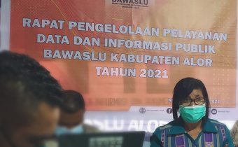 Rapat Pengelolaan Pelayanan Data dan Informasi Publik  Bawaslu Alor Tahun 2021
