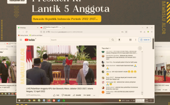 Presiden RI Joko Widodo Lantik 5 Anggota Bawaslu RI Periode 2022-2027