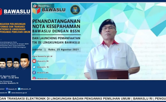 Penandatanganan MoU Bawaslu dan Badan Siber dan Sandi Negara